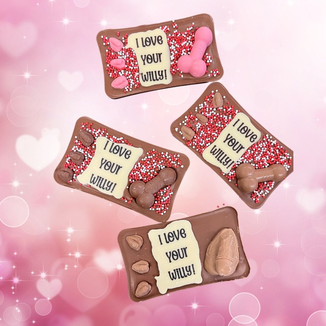 'I LOVE YOUR WILLY' milk chocolate bar