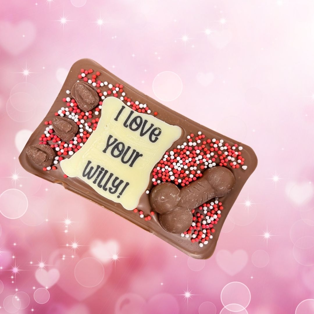 'I LOVE YOUR WILLY' milk chocolate bar