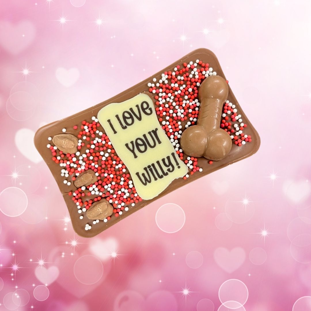 'I LOVE YOUR WILLY' milk chocolate bar