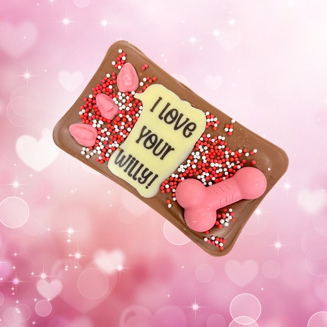 'I LOVE YOUR WILLY' milk chocolate bar