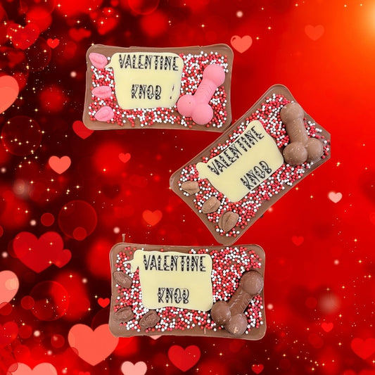 "VALENTINE KNOB" milk chocolate bar