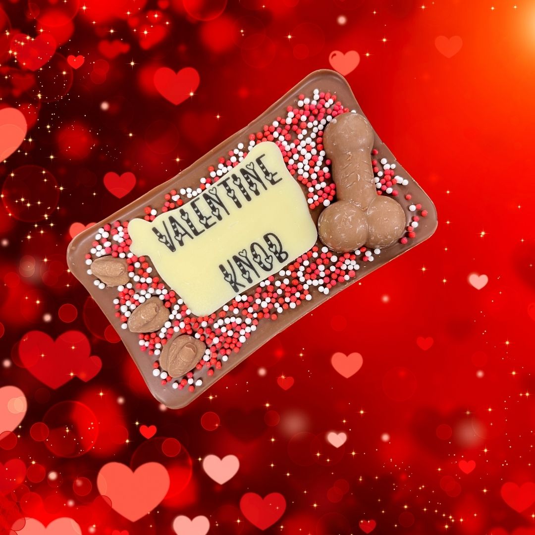 "VALENTINE KNOB" milk chocolate bar