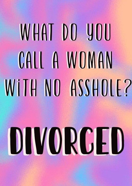 DIVORCED POSTCARD