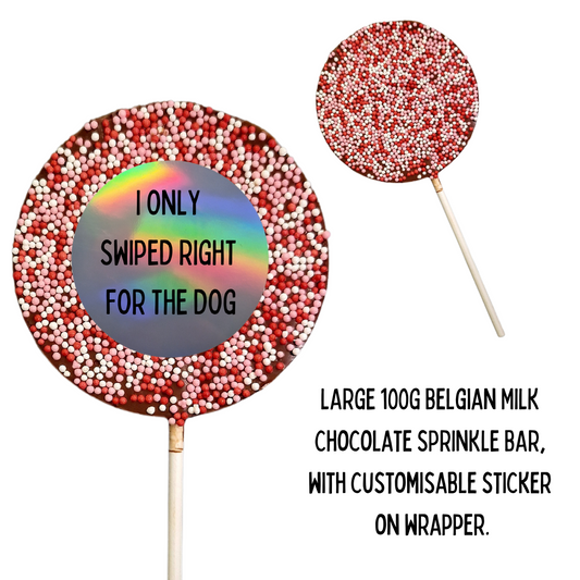 Sprinkle topped large lolly - customisable.