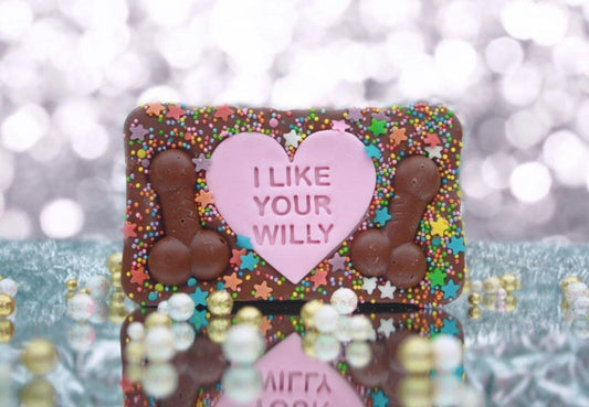'I LIKE YOUR WILLY'  milk chocolate bar