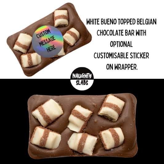 NEW! 'White Bueno' topped bar - customisable.